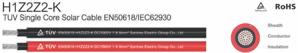 Suntree DC Cable H1Z2Z2-K 1500V Black (4mm2, 6mm2)