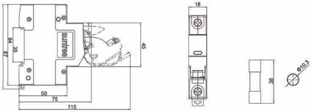 Suntree DC Fuse Link SRD-30 10-32A 1P 1000VDC