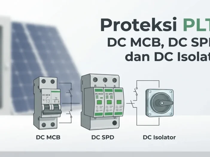 Proteksi PLTS dengan DC MCB DC SPD dan DC Isolator